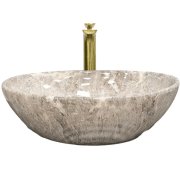 Раковина для ванной VBI PARMA 41,5x33,5 см керамика серый камень глянцевый VBI-011018