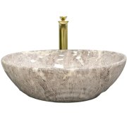 Раковина для ванной VBI PARMA 41,5x33,5 см керамика серый камень глянцевый VBI-011018