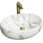 Раковина для ванной VBI VENETO 46,5x32 см керамика аякс глянцевый VBI-012809