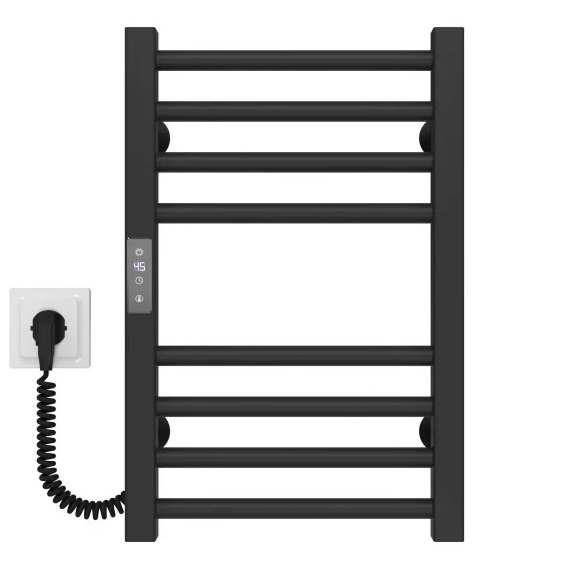 Электрический полотенцесушитель Deffi Lima П8 300х500 левое подключение JD04 черный A.LI.50.30.8.E.B.L.2