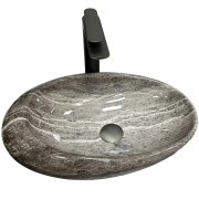 Раковина для ванной VBI VICENZA 49x31 см керамика темный камень матовый VBI-014804