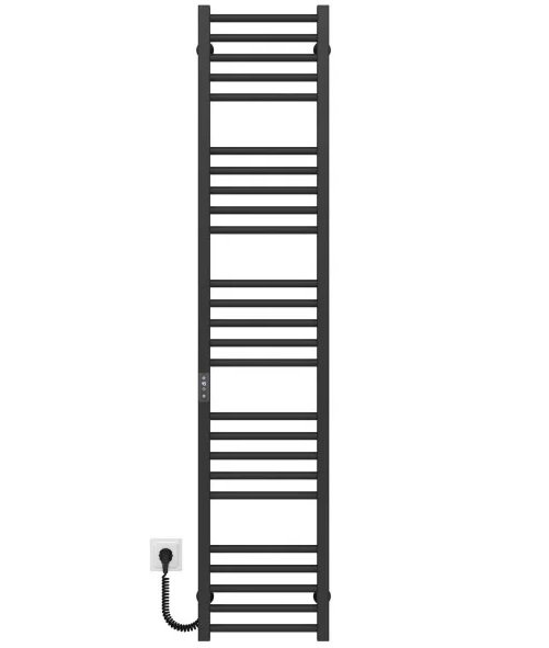 Електрична сушарка для рушників Deffi Lima П25 300х1600 ліве підключення JD04 чорний A.LI.160.30.25.E.B.L.2