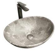 Раковина для ванної кімнати VBI PARMA 42x34 см кераміка темно-сірий камінь матовий VBI-011019