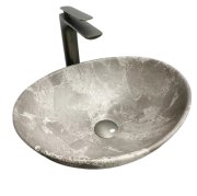 Раковина для ванної кімнати VBI PARMA 42x34 см кераміка темно-сірий камінь матовий VBI-011019