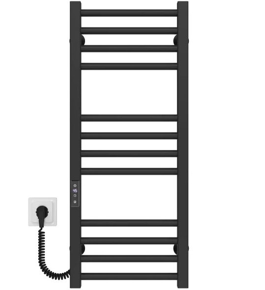 Электрический полотенцесушитель Deffi Lima П12 300х800 левое подключение JD04 черный A.LI.80.30.12.E.B.L.2