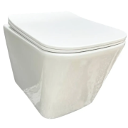 Унитаз подвесной VBI CAPRERA 50х34,5 см безободковый с крышкой soft-close керамика белый VBI-020300