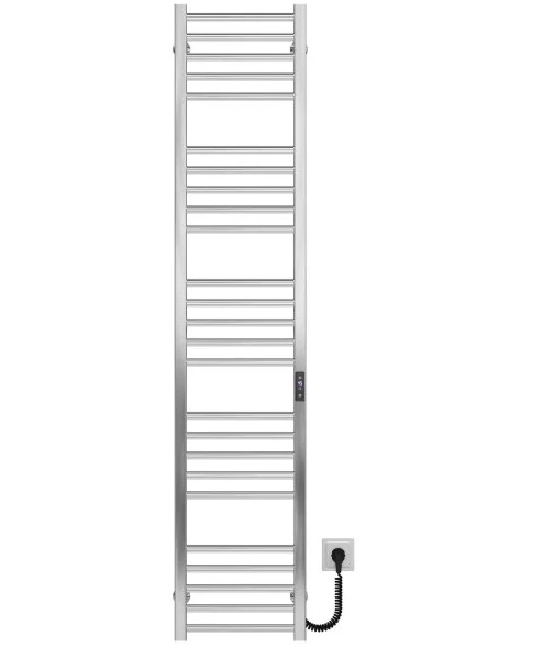 Электрический полотенцесушитель Deffi Lima П25 400х1600 правое подключение JD04 хром A.LI.160.40.25.E.C.R.2