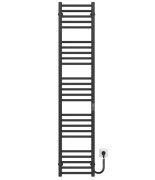 Электрический полотенцесушитель Deffi Lima П25 400х1600 правое подключение JD04 черный A.LI.160.40.25.E.B.R.2