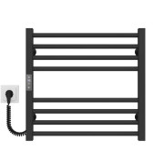 Электрический полотенцесушитель Deffi Lima П8 500х500 левое подключение JD04 черный A.LI.50.50.8.E.B.L.2