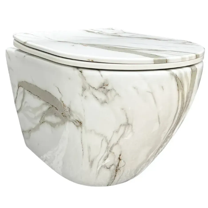 Унитаз подвесной VBI VULCANO 48х36 см безободковый с крышкой soft-close керамика лава VBI-020406