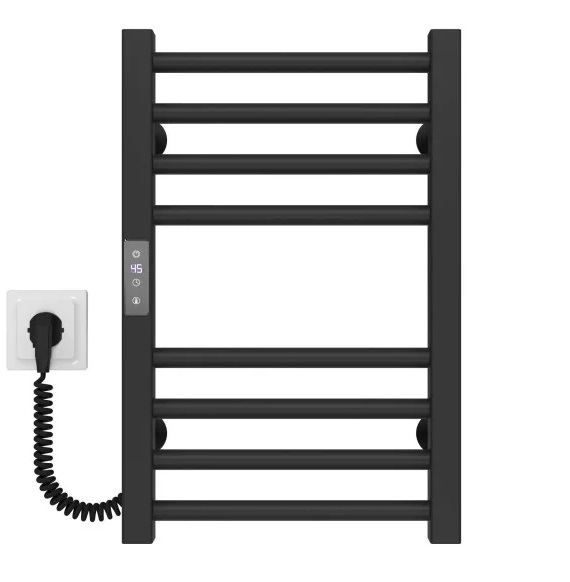 Электрический полотенцесушитель Deffi Lima П8 400х500 левое подключение JD04 черный A.LI.50.40.8.E.B.L.2