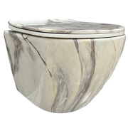 Унитаз подвесной VBI VULCANO 48х36 см безободковый с крышкой soft-close керамика песочный VBI-020404