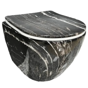 Унітаз підвісний VBI VULCANO 48х36 см безободковий з кришкою soft-close кераміка чорний онікс VBI-020403