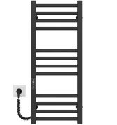 Электрический полотенцесушитель Deffi Lima П12 400х800 левое подключение JD04 черный A.LI.80.40.12.E.B.L.2