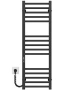 Электрический полотенцесушитель Deffi Lima П15 400х1000 левое подключение JD04 черный A.LI.100.40.15.E.B.L.2