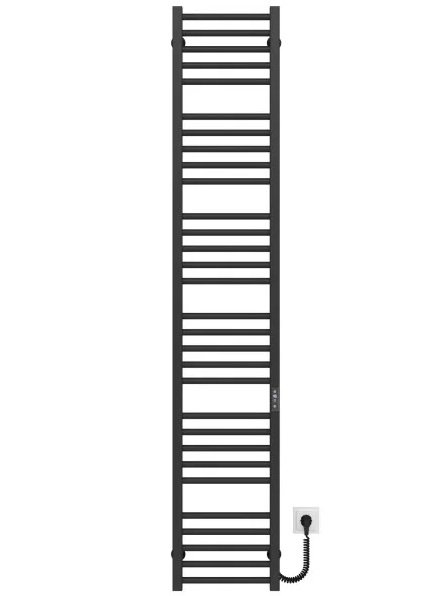 Электрический полотенцесушитель Deffi Lima П30 300х1800 правое подключение JD04 черный A.LI.180.30.30.E.B.R.2
