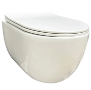 Унитаз подвесной VBI CAPRI 49х36,5 см безободковый с крышкой soft-close керамика белый VBI-020400