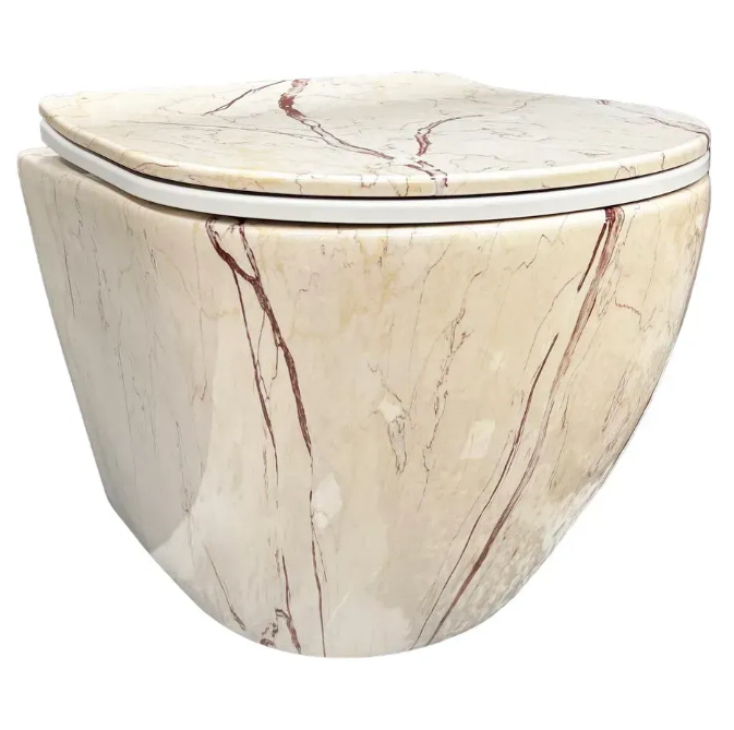 Унітаз підвісний VBI VULCANO 48х36 см безободковий з кришкою soft-close кераміка онікс VBI-020407