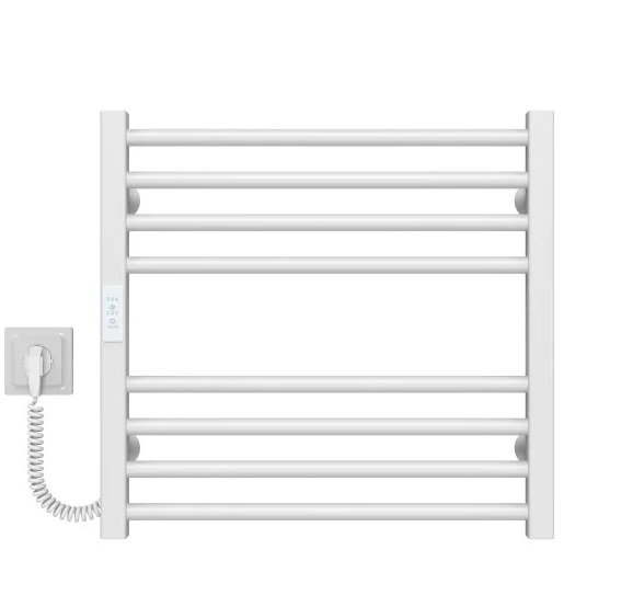 Электрический полотенцесушитель Deffi Lima П8 500х500 левое подключение WD04 белый A.LI.50.50.8.E.W.L.4