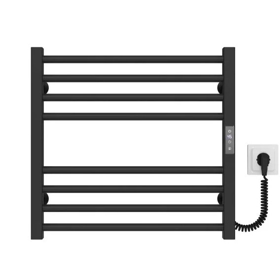 Електрична сушарка для рушників Deffi Lima П8 500х500 праве підключення JD04 чорний A.LI.50.50.8.E.B.R.2