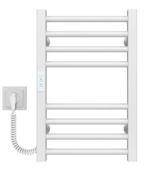 Электрический полотенцесушитель Deffi Lima П8 400х500 левое подключение WD04 белый A.LI.50.40.8.E.W.L.4