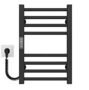 Електрична сушарка для рушників Deffi Lima П8 400х500 ліве підключення JD04 чорний A.LI.50.40.8.E.B.L.2