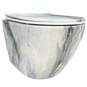 Унитаз подвесной VBI VULCANO 48х36 см безободковый с крышкой soft-close керамика гранит VBI-020405