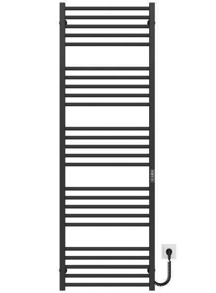 Електрична сушарка для рушників Deffi Lima П25 500х1600 праве підключення JD04 чорний A.LI.160.50.25.E.B.R.2
