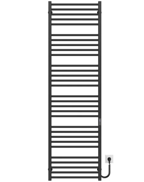Электрический полотенцесушитель Deffi Lima П30 500х1800 правое подключение JD04 черный A.LI.180.50.30.E.B.R.2