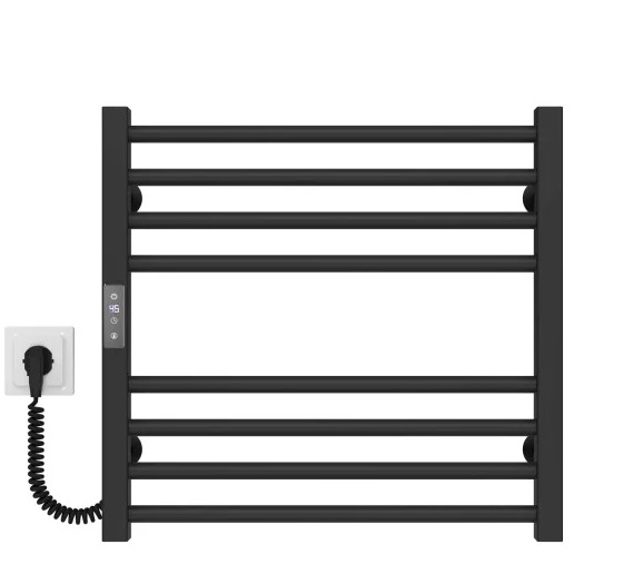 Электрический полотенцесушитель Deffi Lima П8 600х500 левое подключение JD04 черный A.LI.50.60.8.E.B.L.2