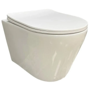 Унитаз подвесной VBI LEVANZO 49х36 см безободковый с крышкой soft-close керамика белый VBI-020200