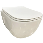 Унитаз подвесной VBI LIDO 50х37 см безободковый с крышкой soft-close керамика белый VBI-020500