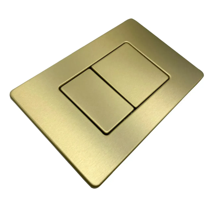 Кнопка смыва VBI ELBA X двойной смыв сталь золотой матовый VBI-030106