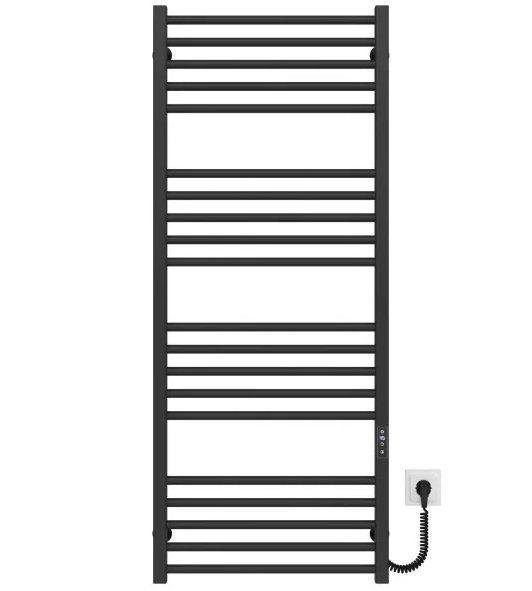 Електрична сушарка для рушників Deffi Lima П20 500х1300 праве підключення JD04 чорний A.LI.130.50.20.E.B.R.2