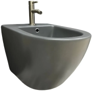 Биде подвесное VBI VULCANO 49х36 см керамика серый матовый VBI-020411
