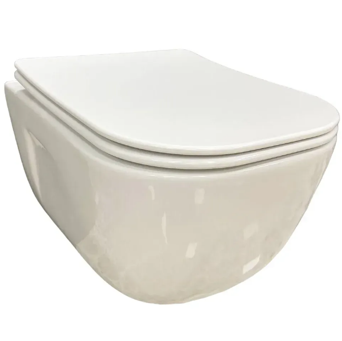 Унитаз подвесной VBI LIDO 50х37 см безободковый с крышкой soft-close керамика белый VBI-020500