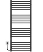 Електрична сушарка для рушників Deffi Lima П20 600х1300 ліве підключення JD04 чорний A.LI.130.60.20.E.B.L.2