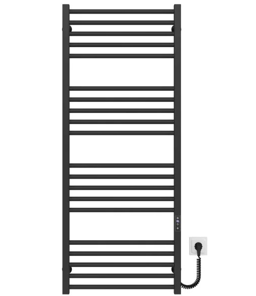 Электрический полотенцесушитель Deffi Lima П20 600х1300 правое подключение JD04 черный A.LI.130.60.20.E.B.R.2