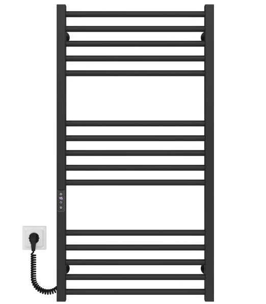 Электрический полотенцесушитель Deffi Lima П15 600х1000 левое подключение JD04 черный A.LI.100.60.15.E.B.L.2