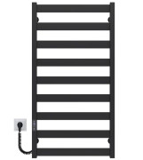 Електрична сушарка для рушників Deffi Silvia П9 500х1000 E ліве підключення JD04 чорний A.SV.100.50.9.E.B.L.2