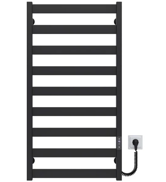 Электрический полотенцесушитель Deffi Silvia П9 500х1000 E правое подключение JD04 черный A.SV.100.50.9.E.B.R.2
