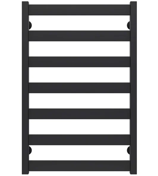 Полотенцесушитель водяной Deffi Silvia П7 500х800 нижнее подключение черный A.SV.80.50.7.B.A