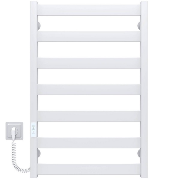 Электрический полотенцесушитель Deffi Silvia П7 500х800 E левое подключение WD04 белый A.SV.80.50.7.E.W.L.4