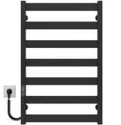Электрический полотенцесушитель Deffi Silvia П7 500х800 E левое подключение JD04 черный A.SV.80.50.7.E.B.L.2