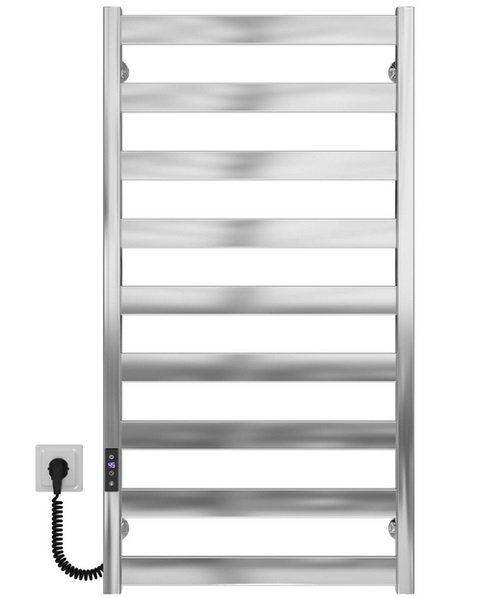 Електрична сушарка для рушників Deffi Silvia П9 500х1000 E ліве підключення JD04 хром A.SV.100.50.9.E.C.L.2