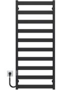 Електрична сушарка для рушників Deffi Silvia П10 500х1200 E ліве підключення JD04 чорний A.SV.120.50.10.E.B.L.2