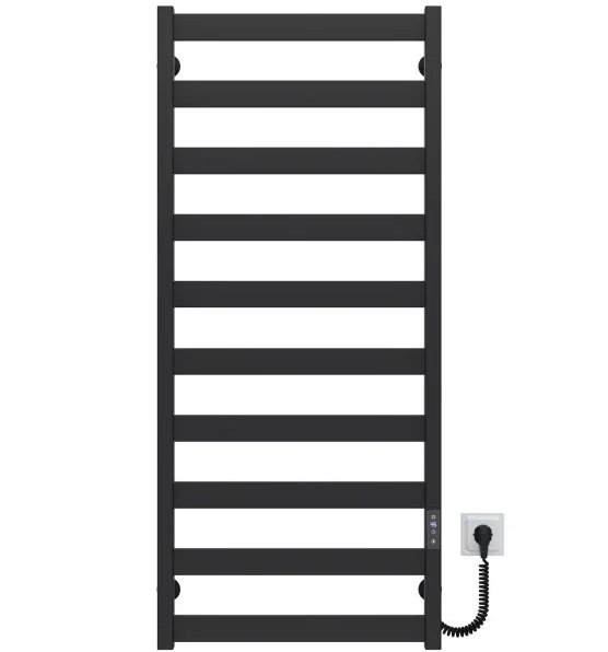 Электрический полотенцесушитель Deffi Silvia П10 500х1200 E правое подключение JD04 черный A.SV.120.50.10.E.B.R.2