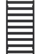 Полотенцесушитель водяной Deffi Silvia П9 500х1000 боковое левое подключение черный A.SV.100.50.9.B.B