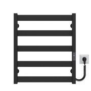 Электрический полотенцесушитель Deffi Silvia П5 500х600 E правое подключение JD04 черный A.SV.60.50.5.E.B.R.2