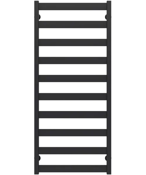 Полотенцесушитель водяной Deffi Silvia П10 500х1200 боковое правое подключение черный A.SV.120.50.10.B.C